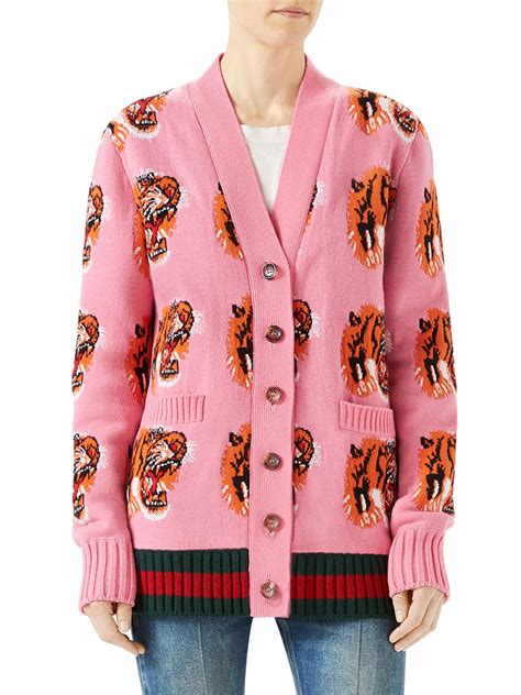 pink and green sweater gucci|gucci cardigan tiger.